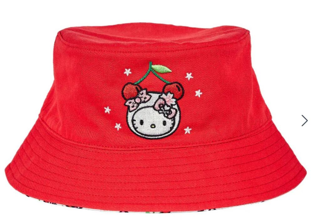 tokidoki x Hello Kitty Cherry Kitty Reversible Bucket Hat - NWOT